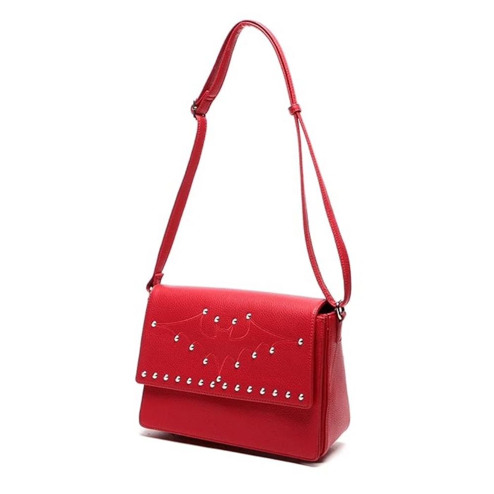 Lux De Ville Elvira Bat Flap Red Matte Bag